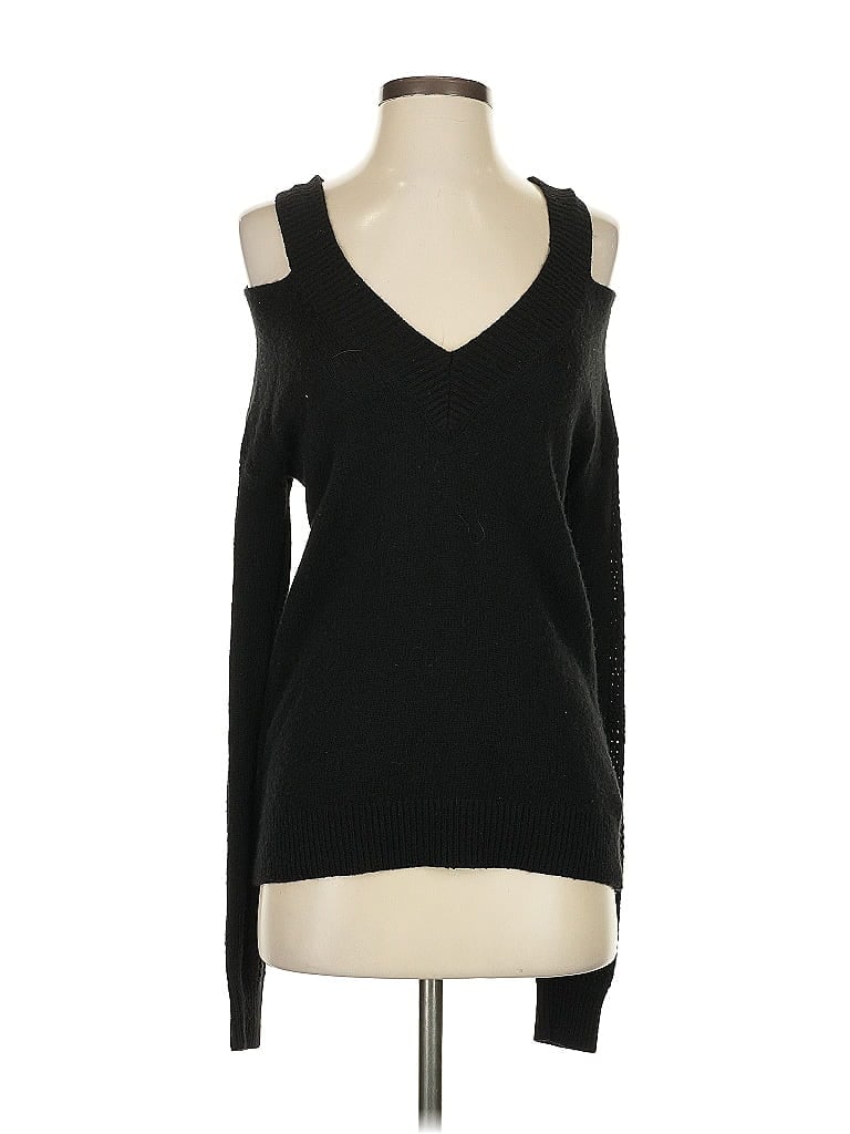 Pre-owned Rebecca Minkoff Sleeveless Top Black Cold Shoulder Neckline Tops