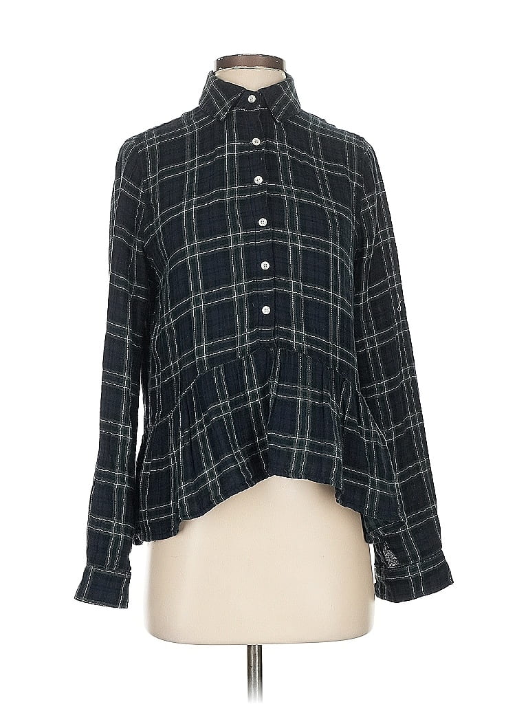 Pre-owned Birds Of Paradis By Trovata Long Sleeve Blouse In Green