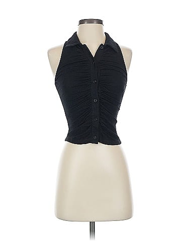 Superdown Sleeveless Button-Down Shirt (view 1)