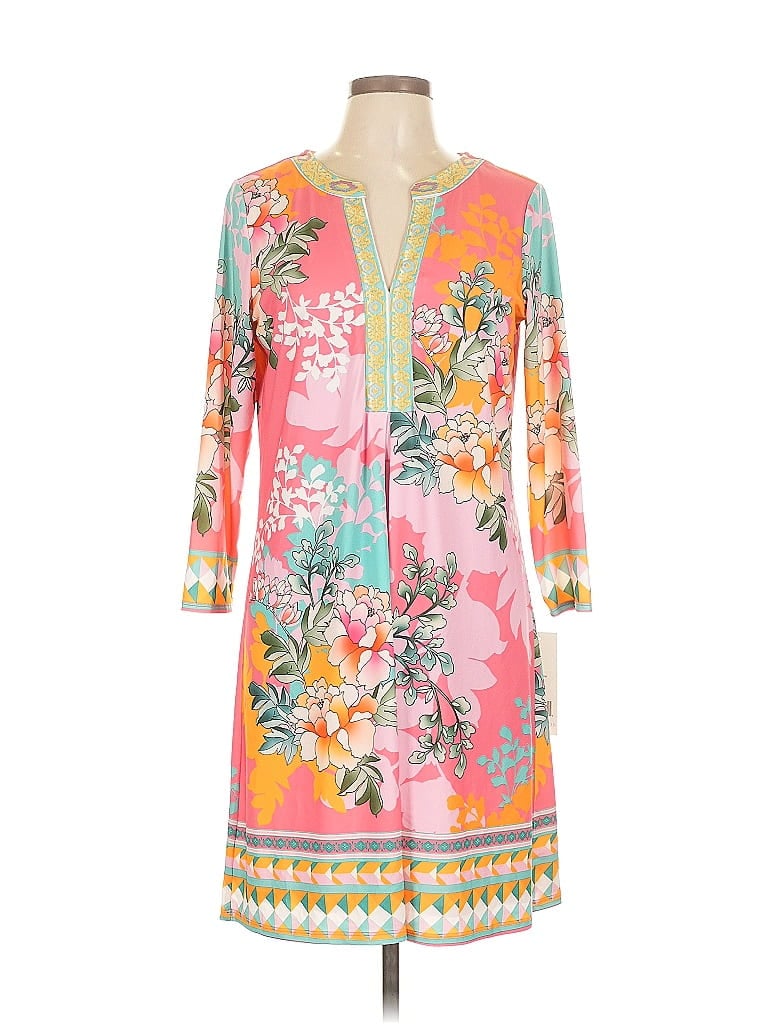 Hale Bob Print Pink Casual Dress Size L 74 off ThredUp