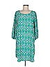 Peach Love Cream California Print Green Casual Dress Size M - photo 1
