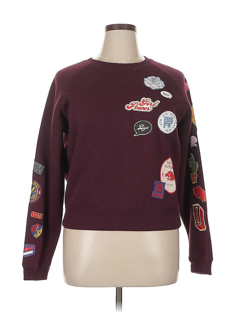 Aeropostale Graphic Burgundy Pullover Sweater Size XL - photo 1