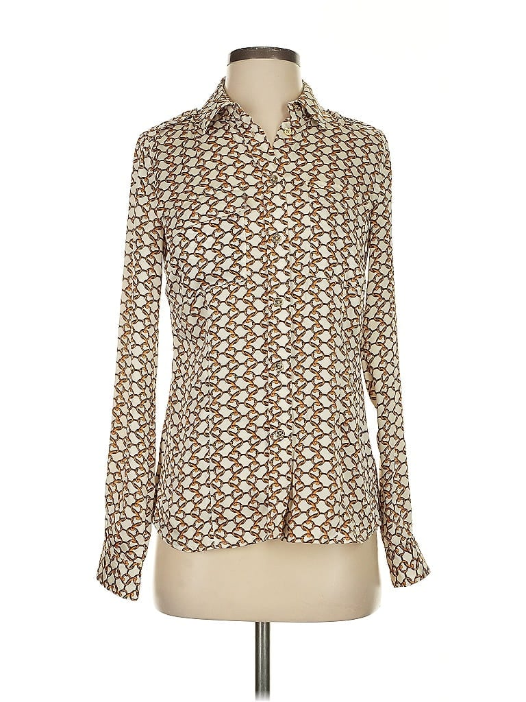 Click to view more detailed imagery on our partner's website Pre-owned Michael Michael Kors Long Sleeve Blouse In Brown