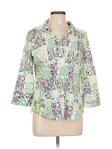 Foxcroft 3/4 Sleeve Button-Down Shirt (view 1)