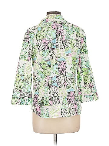 Foxcroft 3/4 Sleeve Button-Down Shirt (view 2)