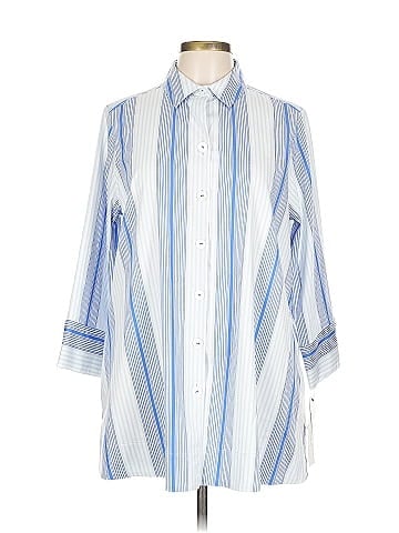Foxcroft 3/4 Sleeve Button-Down Shirt (view 1)