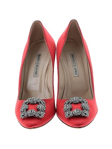 Manolo Blahnik Satin Hangisi Heels (view 2)