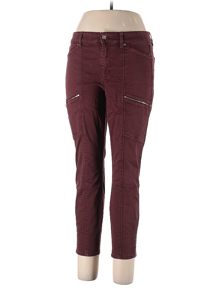 Pre-owned Unbranded Jeans In Burgundy