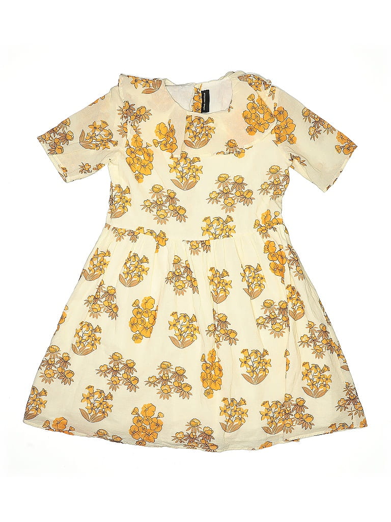 Mini Rodini 100% Cotton Print Yellow Dress Size 9 - 11 - photo 1