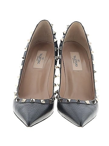 Valentino Garavani Leather Rockstud Heels (view 2)