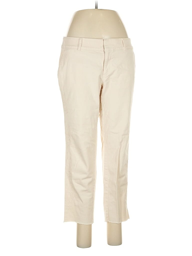 Pre-owned Ann Taylor Loft Khaki Pant In White