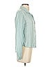 Bella Dahl 100% Lyocell Solid Color Block Plaid Green Teal Long Sleeve Button-Down Shirt Size XS - photo 3