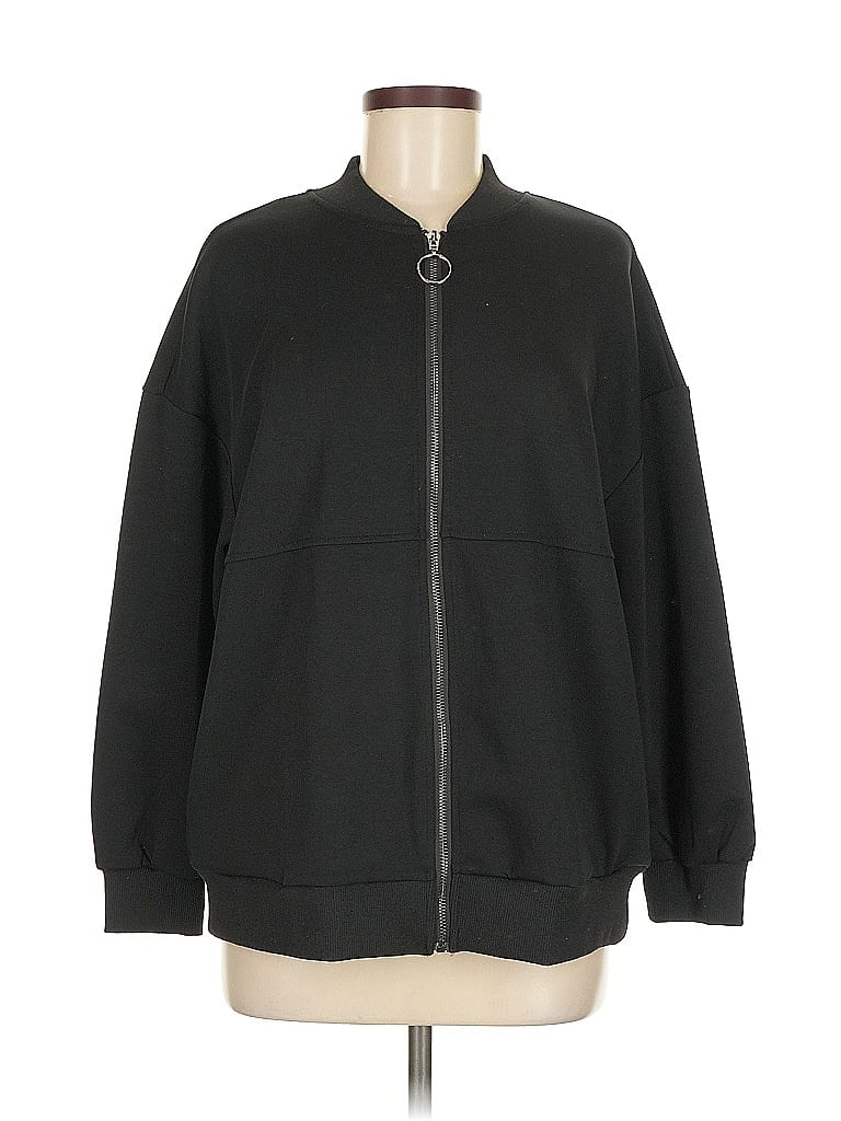 Pre-owned Unbranded Zip Up Hoodie In Black