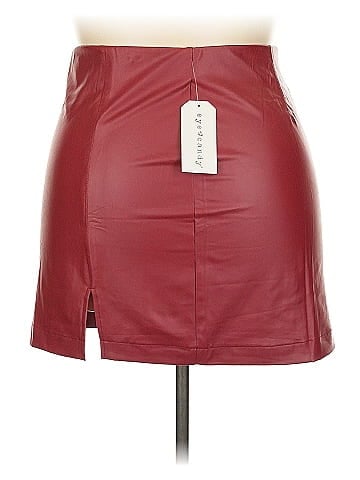 Eye Candy Faux Leather Skirt (view 2)