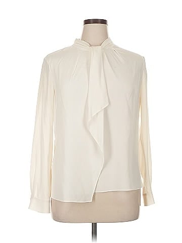 The Fold Long Sleeve Silk Top (view 1)