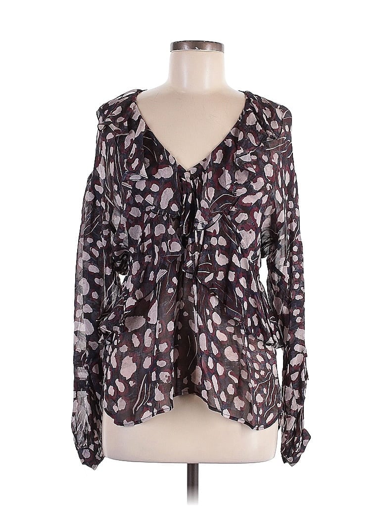 Pre-owned Iro Long Sleeve Blouse In Black