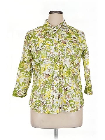 Karen Scott 3/4 Sleeve Button-Down Shirt (view 1)