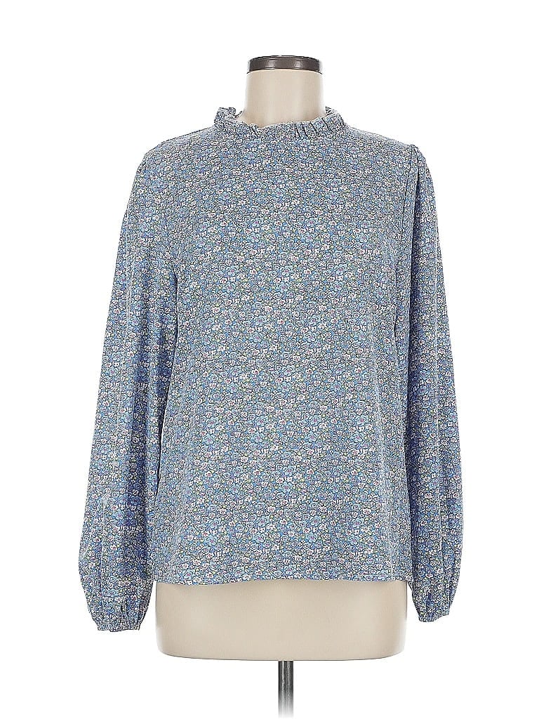 Pre-owned Blooming Jelly Long Sleeve Blouse In Blue