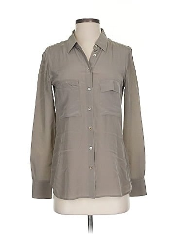 Babaton Long Sleeve Silk Top (view 1)