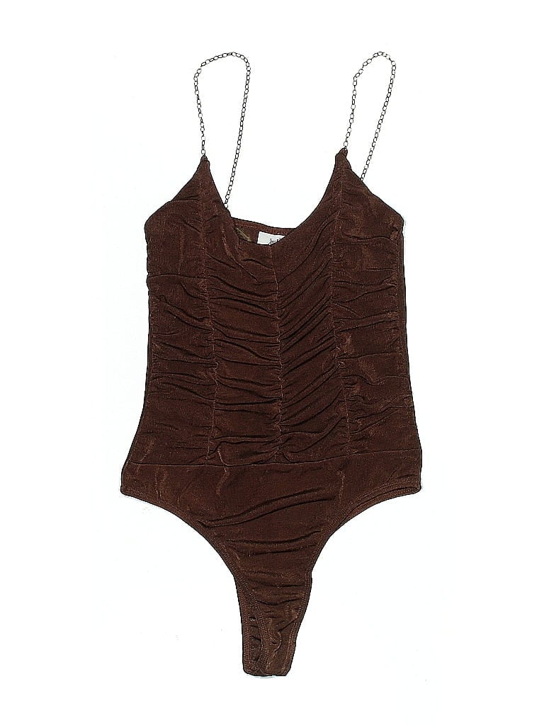 Pre-owned Just Polly Bodysuit In Brown