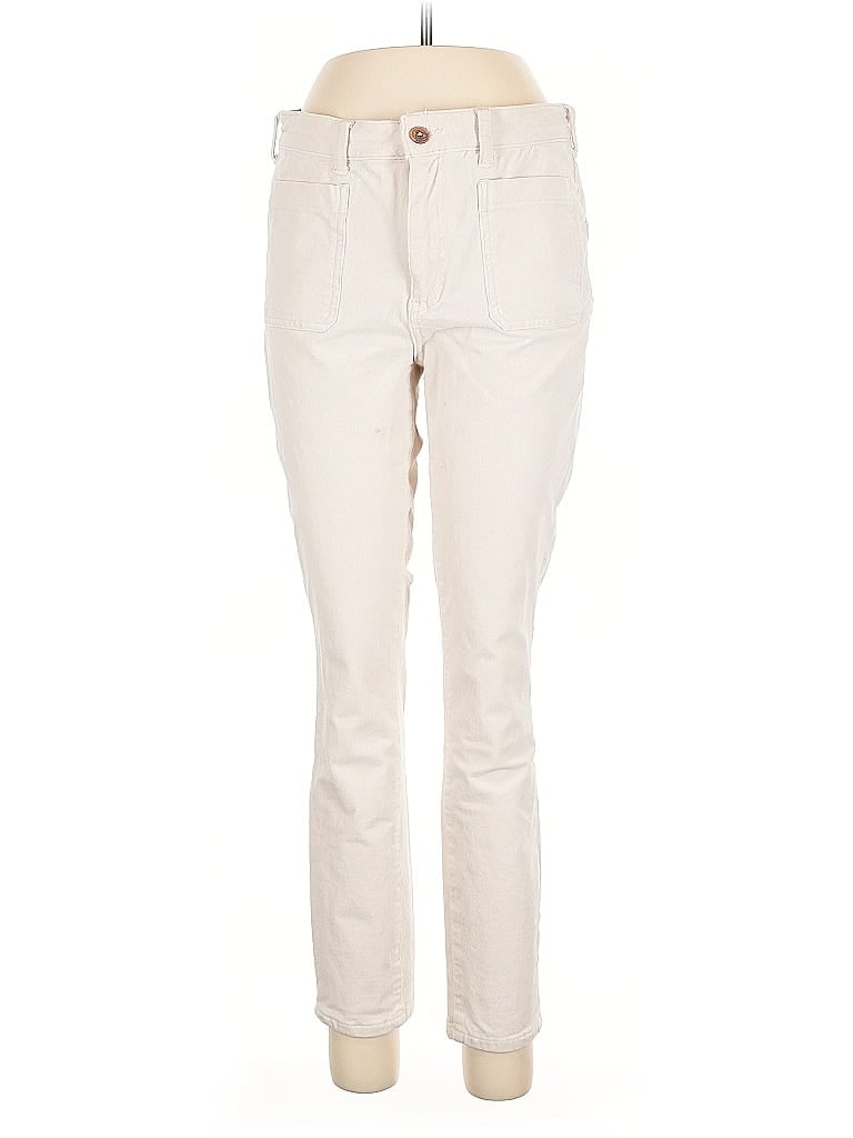 Pre-owned Pilcro And The Letterpress Khaki Pant In White