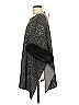 Sofia Cashmere 100% Cashmere Gray Black Fox Fur Trimmed Poncho One size - photo 4