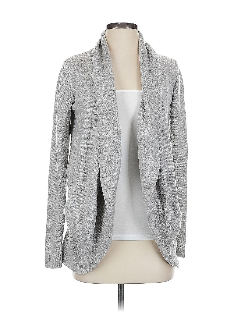 Click to view more detailed imagery on our partner's website Pre-owned Barefoot Dreams Cozychic Lite Cardigan Sweater In Gray