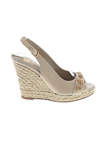 Burberry Studded Leather Espadrille Slingback Wedges (view 1)