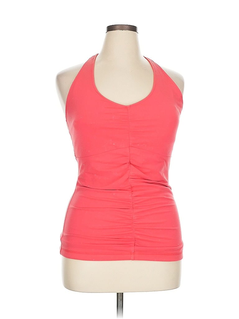 Pre-owned Lucy Tank Top Red Halter Neckline Tops