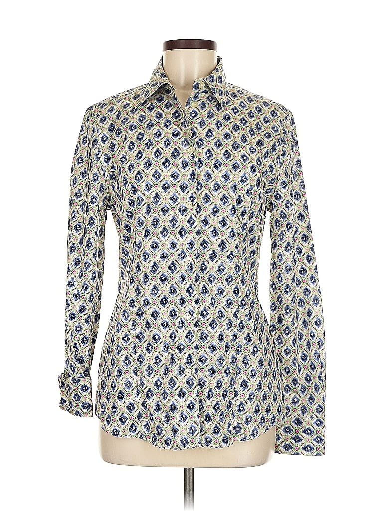 ETRO Print Blue Long Sleeve Blouse Size EU (IT) 42 / US 6 - photo 1