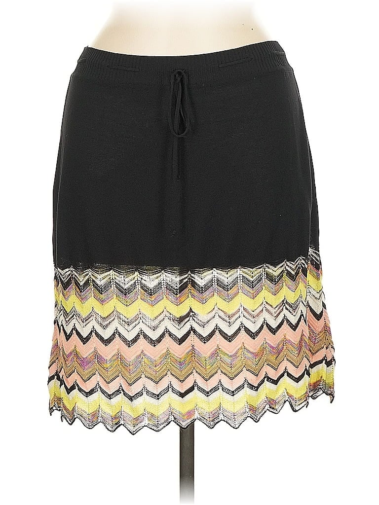 M Missoni Chevron-herringbone Black Casual Skirt Size 8 - photo 1