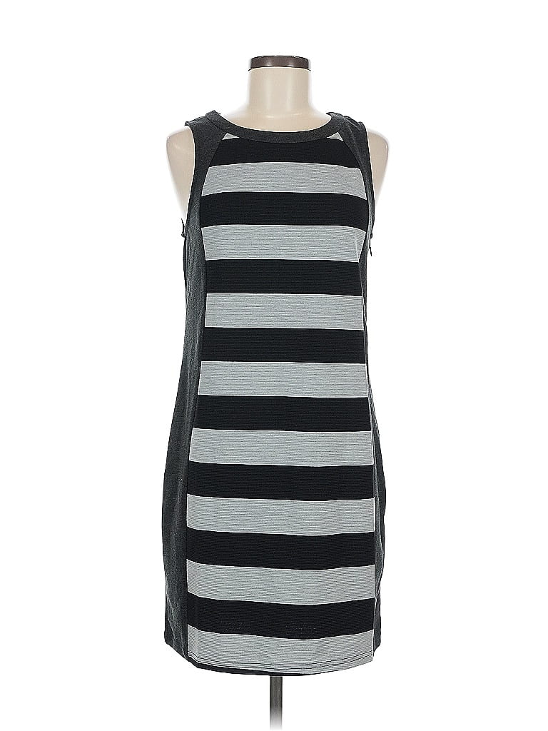 Hem & Thread Stripes Gray Casual Dress Size M - photo 1