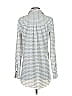 Lyssé 100% Nylon Houndstooth Blue Long Sleeve Button-Down Shirt Size S - photo 2