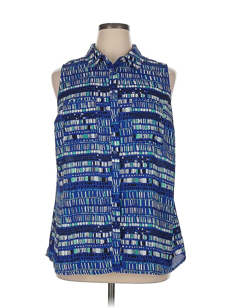 Pre-owned Apt. 9 Sleeveless Blouse In Blue