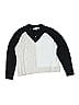 Central Park West Color Block Silver Black Pullover Sweater Size 7 - 8 - photo 1