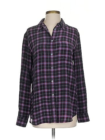 Equipment Long Sleeve Silk Top (view 1)