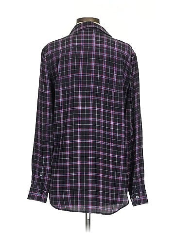 Equipment Long Sleeve Silk Top (view 2)