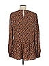 Pomander Place 100% Polyester Brown Long Sleeve Blouse Size M - photo 2