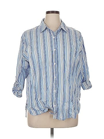 Gloria Vanderbilt 3/4 Sleeve Button-Down Shirt (view 1)