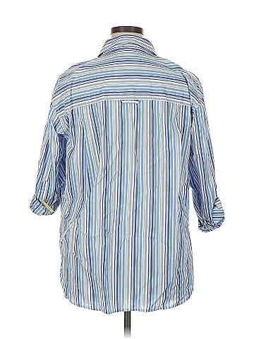 Gloria Vanderbilt 3/4 Sleeve Button-Down Shirt (view 2)