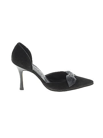 Manolo Blahnik Vintage Suede D'Orsay Heels (view 1)