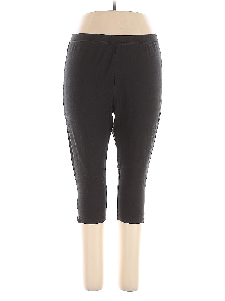 Woman Within Solid Black Active Pants Size 1X - photo 1