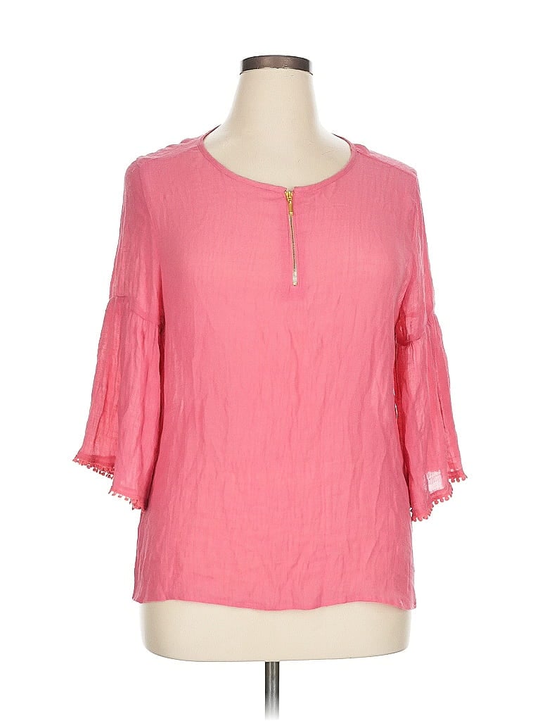 Pre-owned Harve Benard 3/4 Sleeve Blouse In Pink