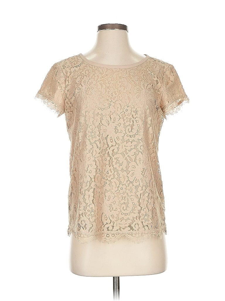 Pre-owned Joie Short Sleeve Blouse In Brown