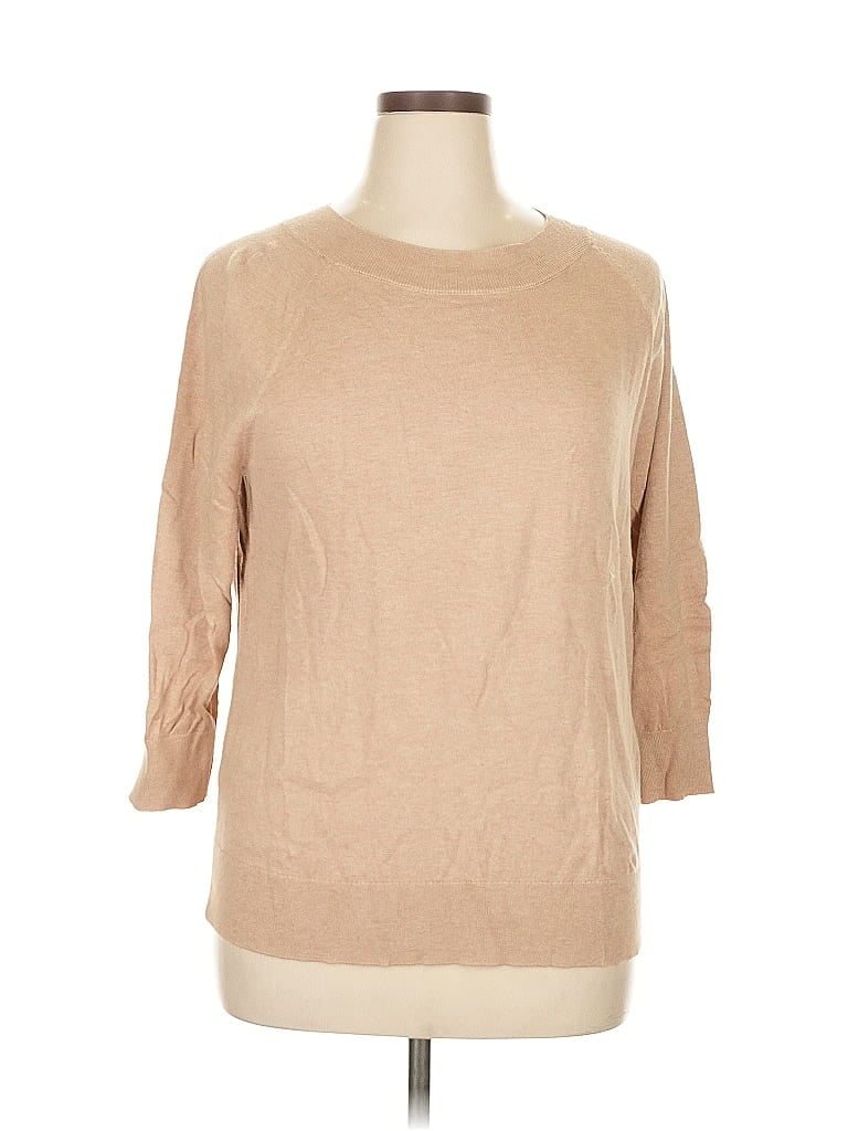 Ann Taylor LOFT Outlet Tan Pullover Sweater Size XL - photo 1
