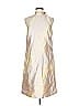Worth New York 100% Polyester Metallic Ivory Cocktail Dress Size 10 - photo 1