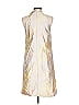 Worth New York 100% Polyester Metallic Ivory Cocktail Dress Size 10 - photo 2