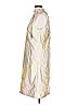 Worth New York 100% Polyester Metallic Ivory Cocktail Dress Size 10 - photo 4