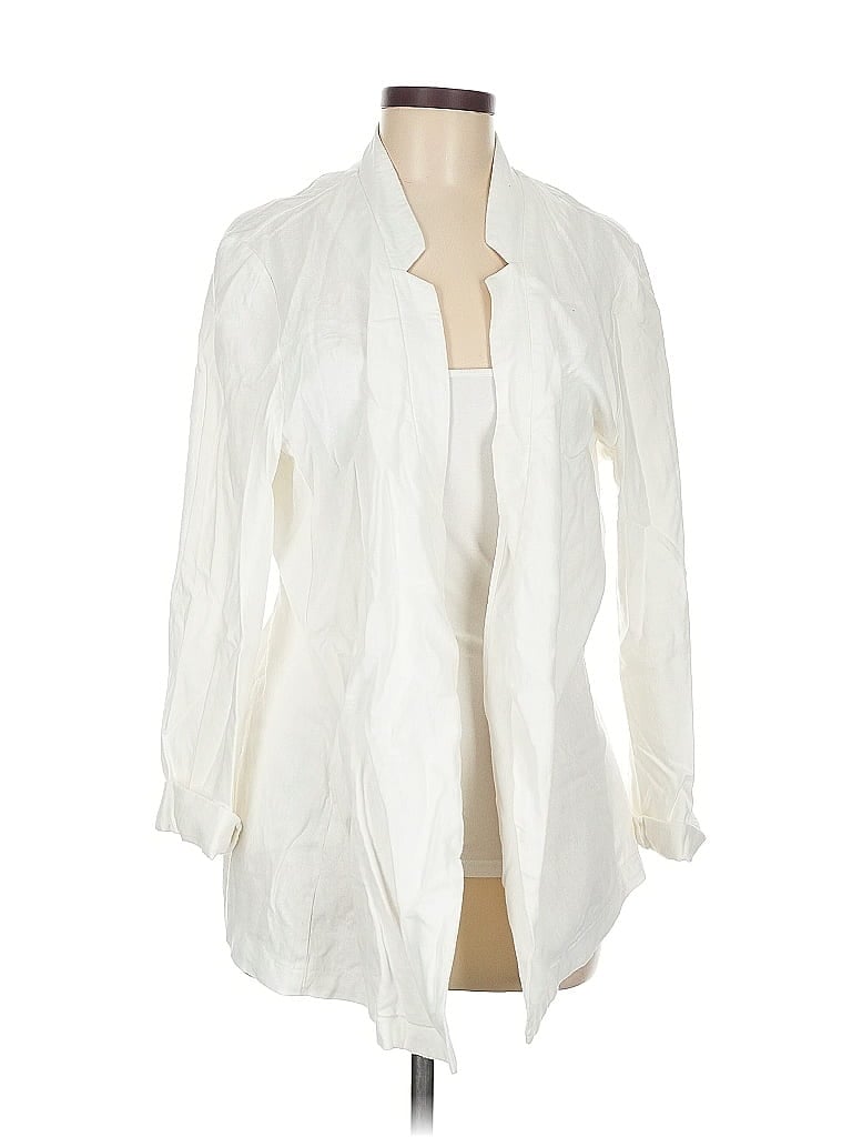 Pre-owned Marc New York Andrew Marc Blazer Jacket In White