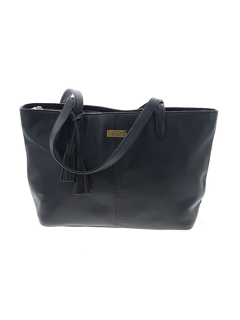 Onna Ehrlich Solid Black Leather Shoulder Bag One size - photo 1